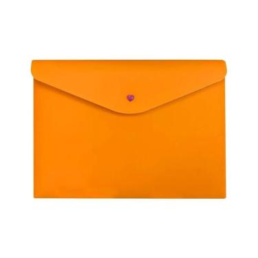 Imagem de Envelope Plástico Com Botão A4 Laranja - Dello