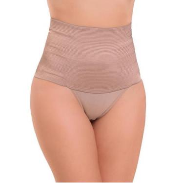 Imagem de Calcinha Cinta Zero Barriga Algodão Cintura Alta Modeladora - By TJ VI