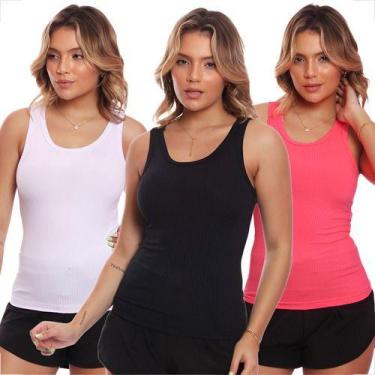 Imagem de Kit 3 Regatas Nadador Fitness Academia Canelada - MC Digital, M, Preto