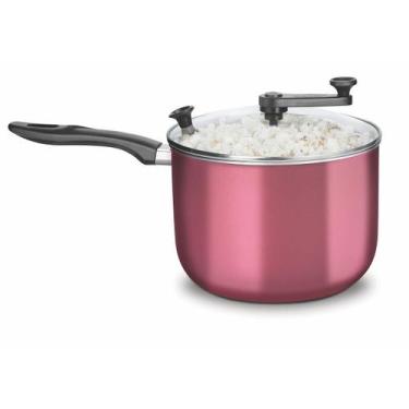 Imagem de Pipoqueira com Tampa de Vidro cor Cereja Antiaderente 4,8L 3030 MTA