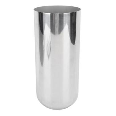 Imagem de Vaso de metal para flores elegantes prata aço inoxidável peça central de escritórios Decoração de aniversário de trabalho 304 Aço inoxidável 23x10cm