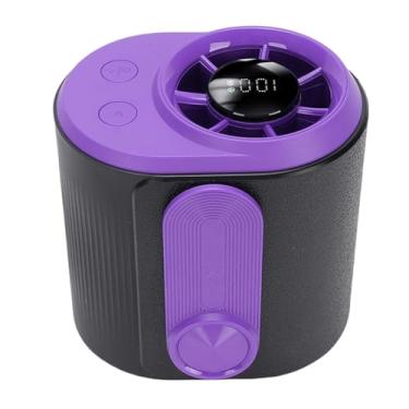 Imagem de Fockety Ventilador Portátil de Cintura, USB Recarregável Brushless Motor 4 Velocidades Pescoço Pendurado Ventilador Com Display LED E Cordão, Fan Belt para Outdoor Camping Viagem