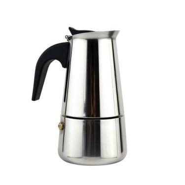 Imagem de Cafeteira Italiana Inox 4 Xícaras – Design Moderno, Café Espresso Tradicional