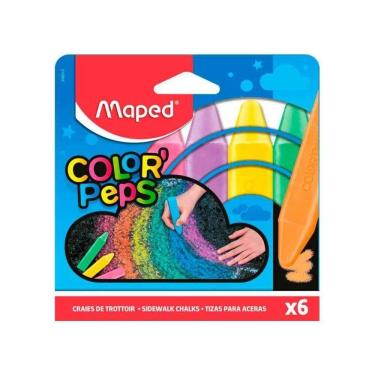 Imagem de Giz De Chão Color`peps Com 6 Cores Maped
