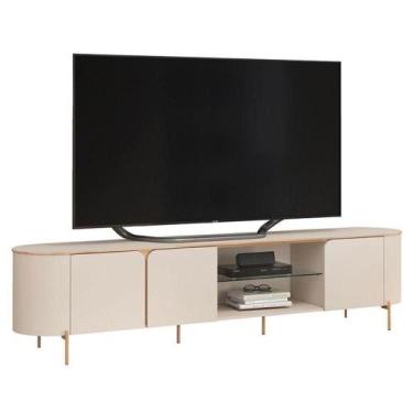 Imagem de Rack Bancada Para Sala Ariana Off White  Dj Móveis