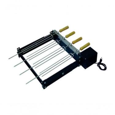 Imagem de Kit Giratório Baixo Para Churrasqueira Com 05 Espetos Bivolt - SANTA E