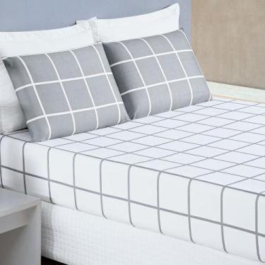 Imagem de Jogo De Lençol Queen 3 Peças 200 Fios Estampa Austin - Linda Casa, Cin