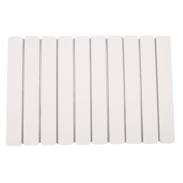 Imagem de Fockety Tapete de Secagem de Prato de Pedra, Tapete de Secagem de Pedra Dobrável para Absorção de água Tapete Seco para Balcão de Cozinha Tapete de Secagem de Prato Multiuso para (WHITE)