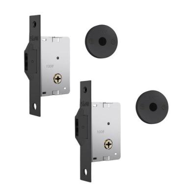 Imagem de Fechadura 1008 Par Trava Auxiliar Tetra Chave Porta Correr/Bater Roset