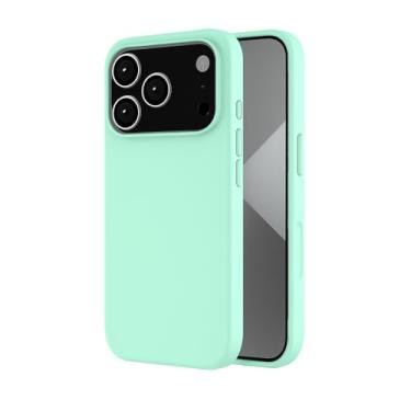 Imagem de Capa Capinha Case Premium Compatível Com iPhone 17 Pro Max Aveludada Anti Impacto Reforçada Silicone Emborrachado Com Proteção De Câmera (VERDE ÁGUA)