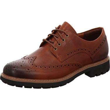 Imagem de Clarks Sapato masculino Derby com cadarço, Marrom, 40