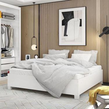 Imagem de Cama De Casal Paula Carioca Móveis Branco