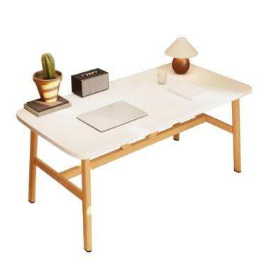 Imagem de Mesa de computador, mesa de estudo de escrita, mesa de laptop com tapetes antiderrapantes, cantos arredondados, pernas de mesa de aço carbono economizam espaço, mesa de escritório em casa, mesa