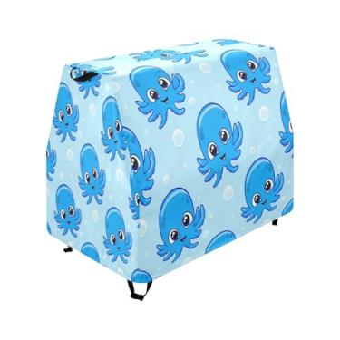 Imagem de Qilmy Cartoon Blue Octopuses Kids Water Table Cover, Duty Waterproof Patio Table Covers for Outdoor Toddler Splash Tables, UV Resistant & Dustproof Play Table Protector, Cover Only