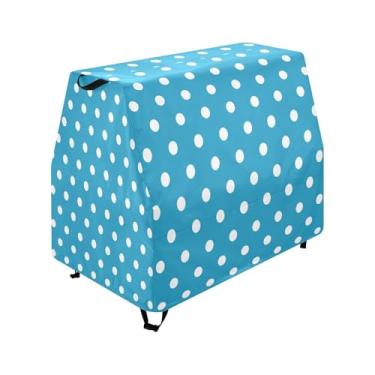 Imagem de Qilmy Blue Polka Dots Kids Water Table Cover, Duty Waterproof Patio Table Covers for Outdoor Toddler Splash Tables, UV Resistant & Dustproof Play Table Protector, Cover Only