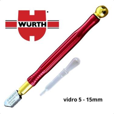 Imagem de Cortador Vidro Profissional Wurth Até 15mm Corte Preciso
