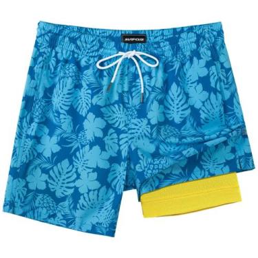 Imagem de Calções de banho SURF CUZ 7" Quick Dry Compression Blue XL