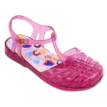 Imagem de Sandália Juvenil Menina Plástico Confortável - Estrelinha Baby, 29/30,