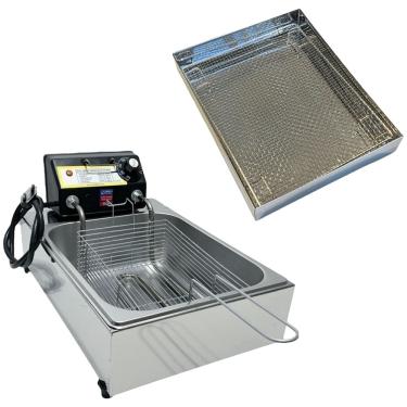 Imagem de Fritadeira Elétrica Industrial Cuba Antichamas 5L 110V Com Escorredor M