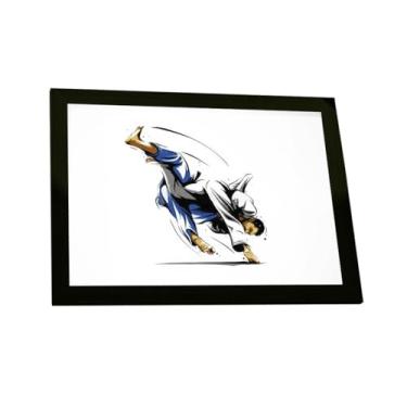 Imagem de Quadro Decorativo Jiu Jitsu Ilustração Luta Artes Marciais V2 Decoração Poster Quarto Sala