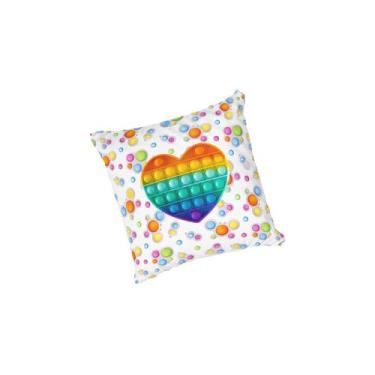 Imagem de Almofada com enchimento Infantil Fidget Toy Coração Pop It - Fabrika D