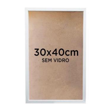Imagem de Moldura Quadro Caixa 3cm 30x40cm Foto Poster Ilustração Sem Vidro - Vá