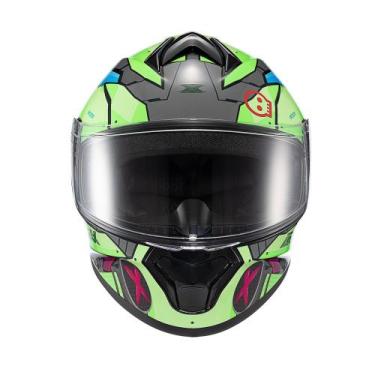 Imagem de Capacete Texx Fechado Spihe Gear Verde Azul Rosa -, 62