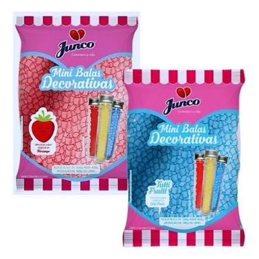 Imagem de Mini Bala De Coco Decorativa 2 Pacotes 400g Junco Sabores