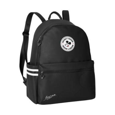 Imagem de Mochila Costas Grande Mickey Mouse Disney Original College Preto Micke