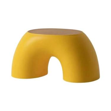 Imagem de Banquinho Infantil De Plástico Arco-Íris Com Assento De Segurança Para