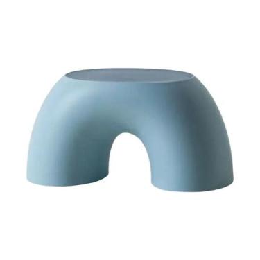 Imagem de Banquinho Infantil De Plástico Arco-Íris Com Assento De Segurança Para