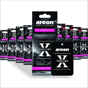 Imagem de Aromatizante Areon X-Version Bubble Gum - 9 Peças - Perfume Automotivo Odorizador Chiclete