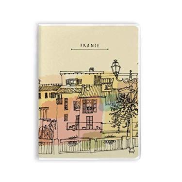 Imagem de Caderno colorido de pintura da França com capa de chiclete diário capa macia