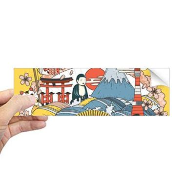 Imagem de DIYthinker Adesivo retangular de para-choque japonês Travelling Recommendation Notebook Janela Decalque