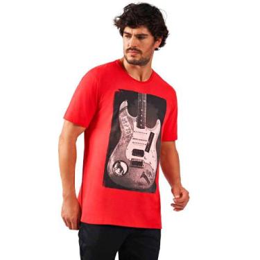 Imagem de Camiseta Acostamento Guitar In23 Vermelho Masculino