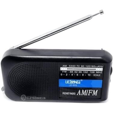 Imagem de Rádio Analógico Retrô Vintage Portátil AM/FM Lelong LE-653