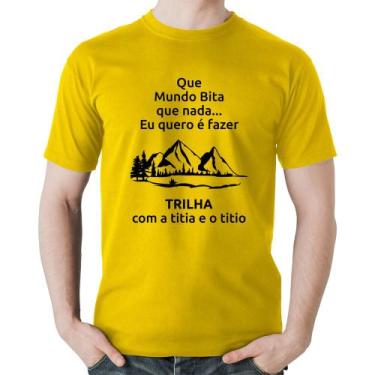 Imagem de Camiseta Algodão Trilha Com A Titia E O Titio Trekking - Foca Na Moda