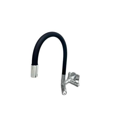 Imagem de Torneira Flexivel De Mesa Samer Metais Com Saída Para Purificador De Agua 1/4 Tubo Preto 5/8