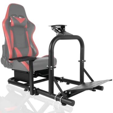 Imagem de Marada Racing Cockpit Frame Upgrade Stable Racing Wheel Stand Adjustable Fit for Logitech G25 G27 G29 G920, Thrustmaster T300 T500, Wheel, Pedal, Seat and Shifter Not Include