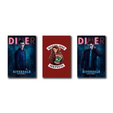 Imagem de Kit 3 Placas Decorativas Riverdale Série Decoração Arte Mdf