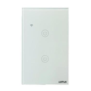 Imagem de Interruptor Inteligente 2 Botões Wifi 4X2 - Branco 50/1 - Lotus