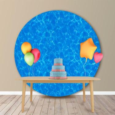 Imagem de Painel Redondo em Jacquard Estampado Fundo do Mar, 2,00, 2,00