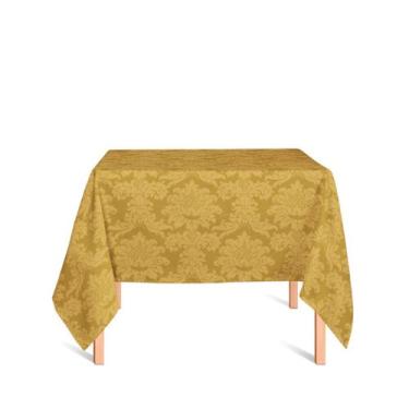 Imagem de Toalha de Mesa Quadrada em Tecido Jacquard 100% Poliéster Medalhão Dou