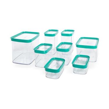 Imagem de Kit Conjunto Cozinha 8 Potes Herméticos de Acrílico para Mantimentos -