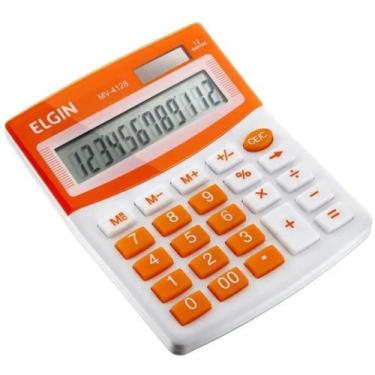 Imagem de Calculadora de Mesa 12 Dígitos MV4128 Laranja - ELGIN