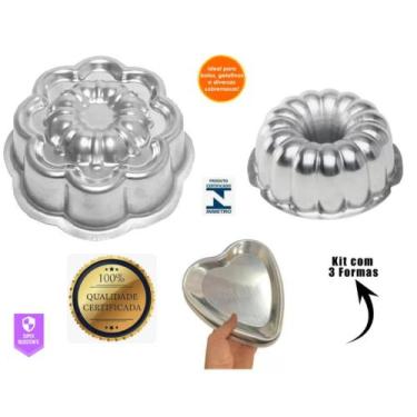 Imagem de Kit 3 Forma Bolo Decorado Com Forma Gomada Suíça Margarida Ballerine e