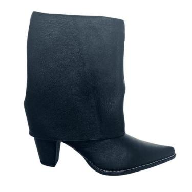 Imagem de Bota em Couro, Bico fino - Ref 552  Via Telli, Jeans m, 36