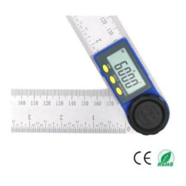 Imagem de Transferidor De Grau Ángulo Digital 200mm Régua Em Aço Inox Favorito -