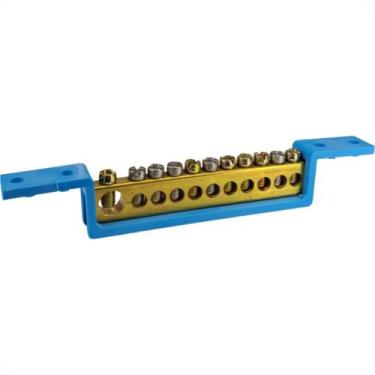Imagem de Barramento Steck Neutro 11 Terminais Azul Sbn11