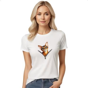 Imagem de Camiseta Baby Look Gato Abyssinian no ziper - Alearts, G